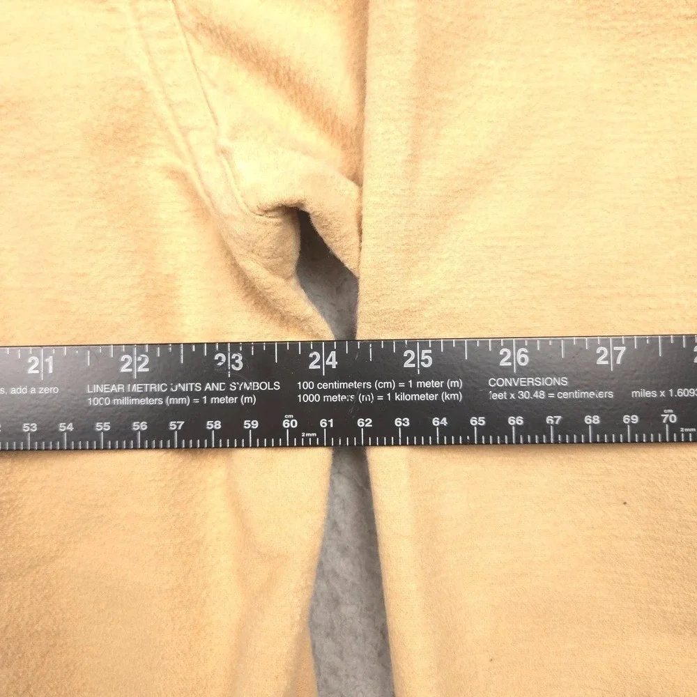 L.L.Bean Chamois Shirt Men L Tall Golden Tan Flannel Workwear Overshirt